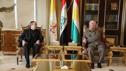 Barzani, Vatikan'ın Irak Büyükelçisi Leskovar ile bir araya geldi