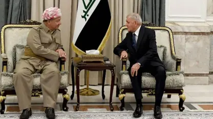 Mesud Barzani ile Irak Cumhurbaşkanı Lafit Reşid bir araya geldi